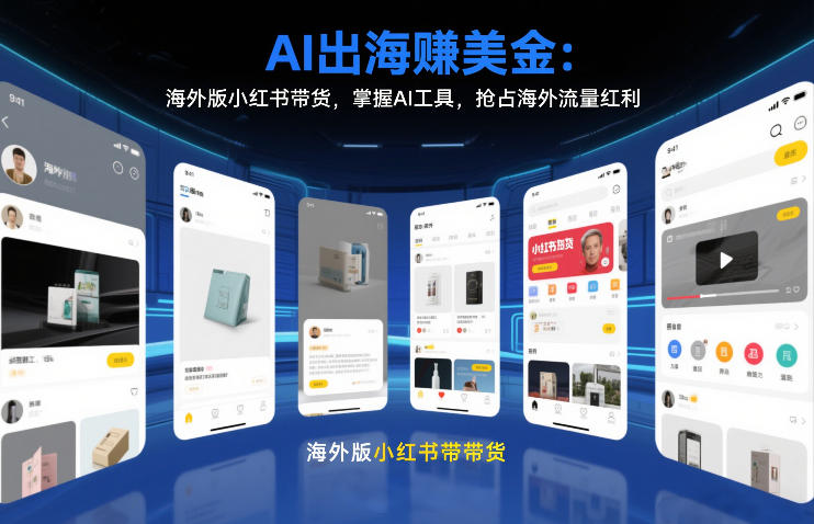 AI出海賺美金：海外版小红书带货，掌握AI工具，抢占海外流量红利（更新2026）