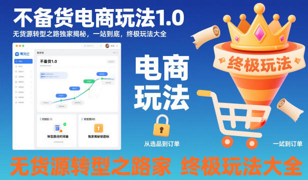 不备货电商玩法1.0,无货源转型之路独家揭秘,一站到底,终极玩法大全